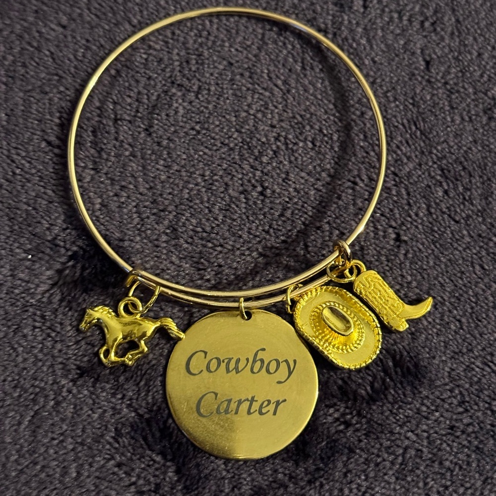 Expandable Gold plated Charm Bracelet